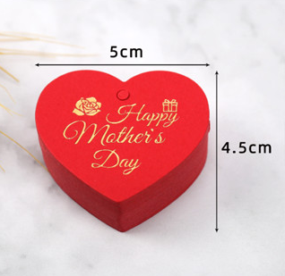 HAPPY MOTHERS DAY Gold Stamp tag kraft paper heart-shaped card Hang Label Decor Gift Tag
