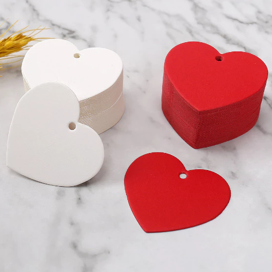 HEART tag kraft paper blank heart-shaped card Hang Label Decor Wedding Gift Tag