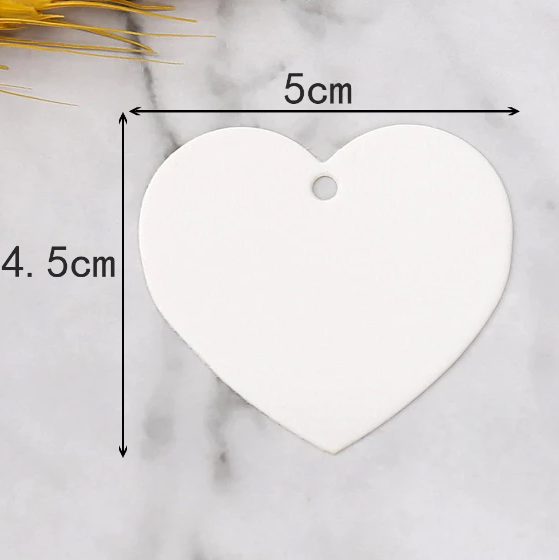 HEART tag kraft paper blank heart-shaped card Hang Label Decor Wedding Gift Tag