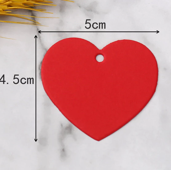 HEART tag kraft paper blank heart-shaped card Hang Label Decor Wedding Gift Tag