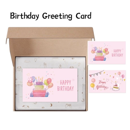 30 Pcs/pack happy Birthday card pink Birthday party Message card 9x5.4 cm card