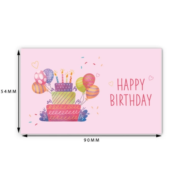 30 Pcs/pack happy Birthday card pink Birthday party Message card 9x5.4 cm card