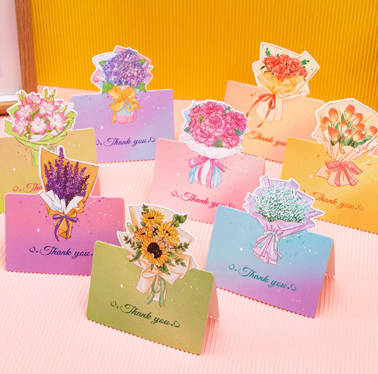 Bouquet Flower Creative Greeting Card Three-Dimensional Valentine's Day Mothers day card