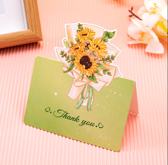 Bouquet Flower Creative Greeting Card Three-Dimensional Valentine's Day Mothers day card