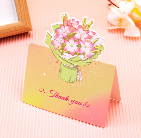 Bouquet Flower Creative Greeting Card Three-Dimensional Valentine's Day Mothers day card