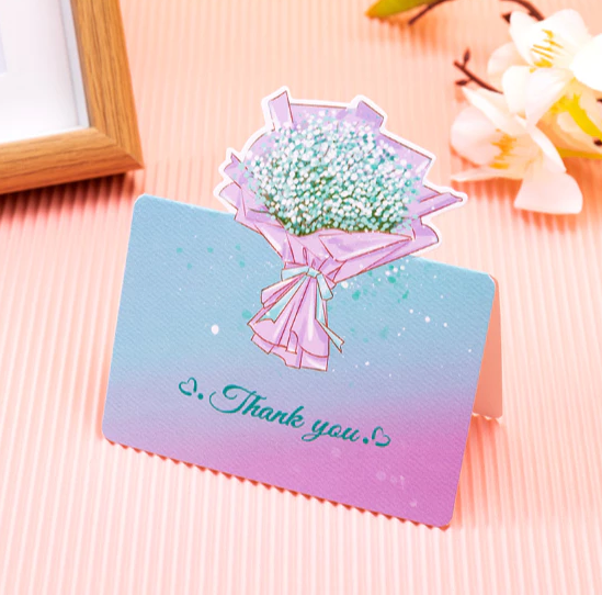 Bouquet Flower Creative Greeting Card Three-Dimensional Valentine's Day Mothers day card