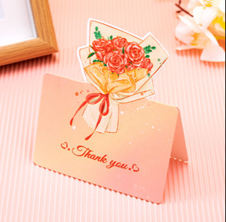 Bouquet Flower Creative Greeting Card Three-Dimensional Valentine's Day Mothers day card