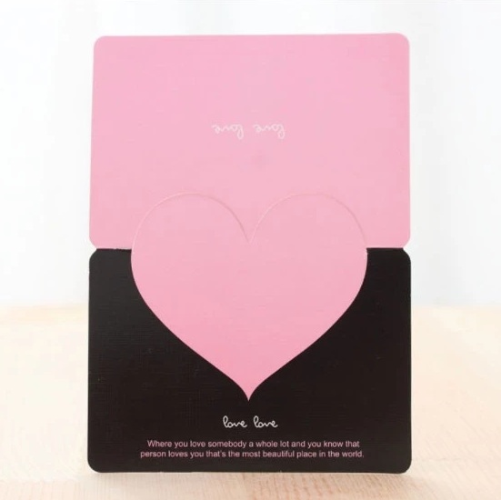 Heart Greeting Cards Valentine's Day Love Wish Message Card Wedding Mother's Day Events etc
