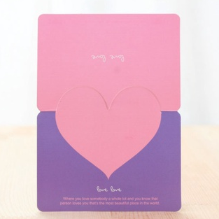 Heart Greeting Cards Valentine's Day Love Wish Message Card Wedding Mother's Day Events etc