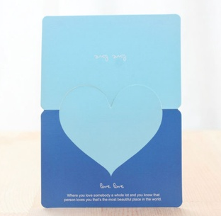 Heart Greeting Cards Valentine's Day Love Wish Message Card Wedding Mother's Day Events etc