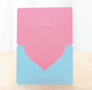 Heart Greeting Cards Valentine's Day Love Wish Message Card Wedding Mother's Day Events etc