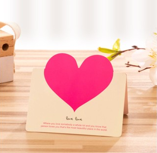 Heart Greeting Cards Valentine's Day Love Wish Message Card Wedding Mother's Day Events etc