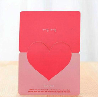 Heart Greeting Cards Valentine's Day Love Wish Message Card Wedding Mother's Day Events etc