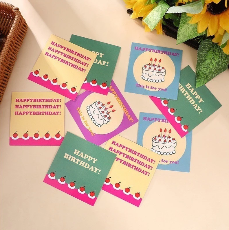 Assorted Birthday Greeting Cards - Random Unique Designs for Birthdays, Heartfelt Messages