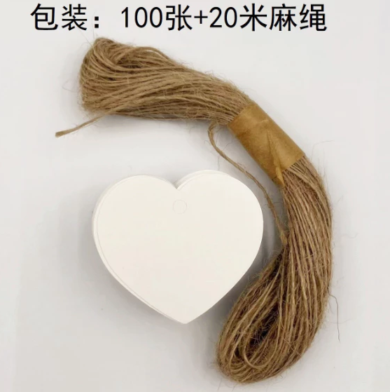 100pcs Kraft paper Plain small tag message bookmark gift thank you card jewelry hangingtag