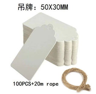 100pcs Kraft paper Plain small tag message bookmark gift thank you card jewelry hangingtag