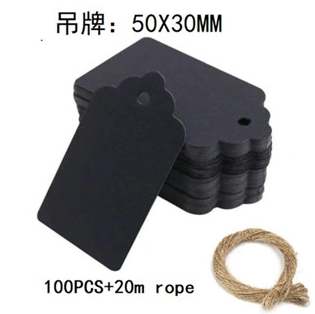 100pcs Kraft paper Plain small tag message bookmark gift thank you card jewelry hangingtag