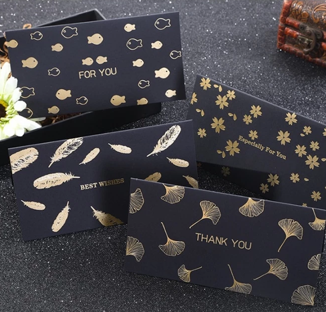 1set | Paper Envelopes with Message Thank You Card Greeting Card Best Wishes Postcard