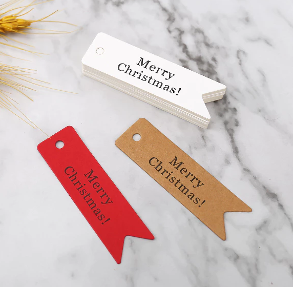 100pcs Christmas Tag 2023 New Style Gift Decoration Souvenir Listing Red Card