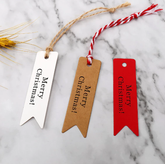 100pcs Christmas Tag 2023 New Style Gift Decoration Souvenir Listing Red Card