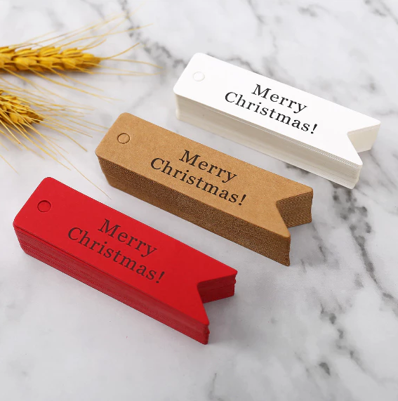 100pcs Christmas Tag 2023 New Style Gift Decoration Souvenir Listing Red Card