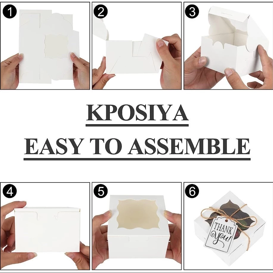 10pcs Premium Curved Window Gift Box Set - Wedding, Bridesmaid, Xmas and Party packaging gift Box