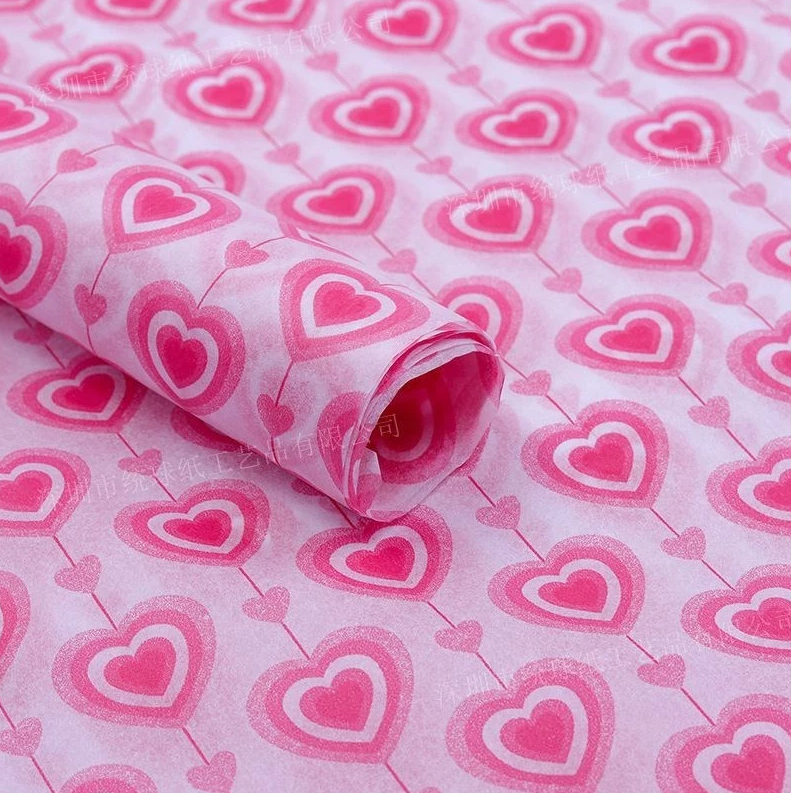 10pcs Printed HEART Japanese paper Valentine's Day copy paper 17g Sydney paper