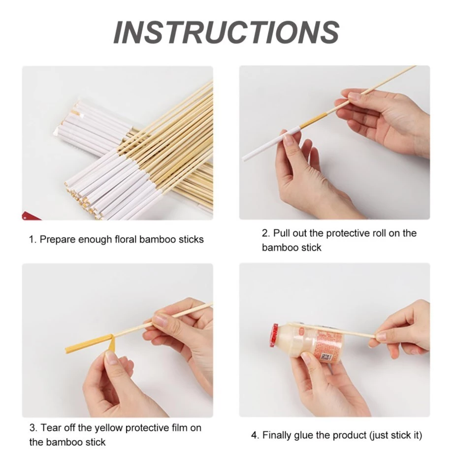 30pcs Cigarette Bamboo Sticks for Bouquet Crafting – Floral, Snack, DIY Gift Wrapping