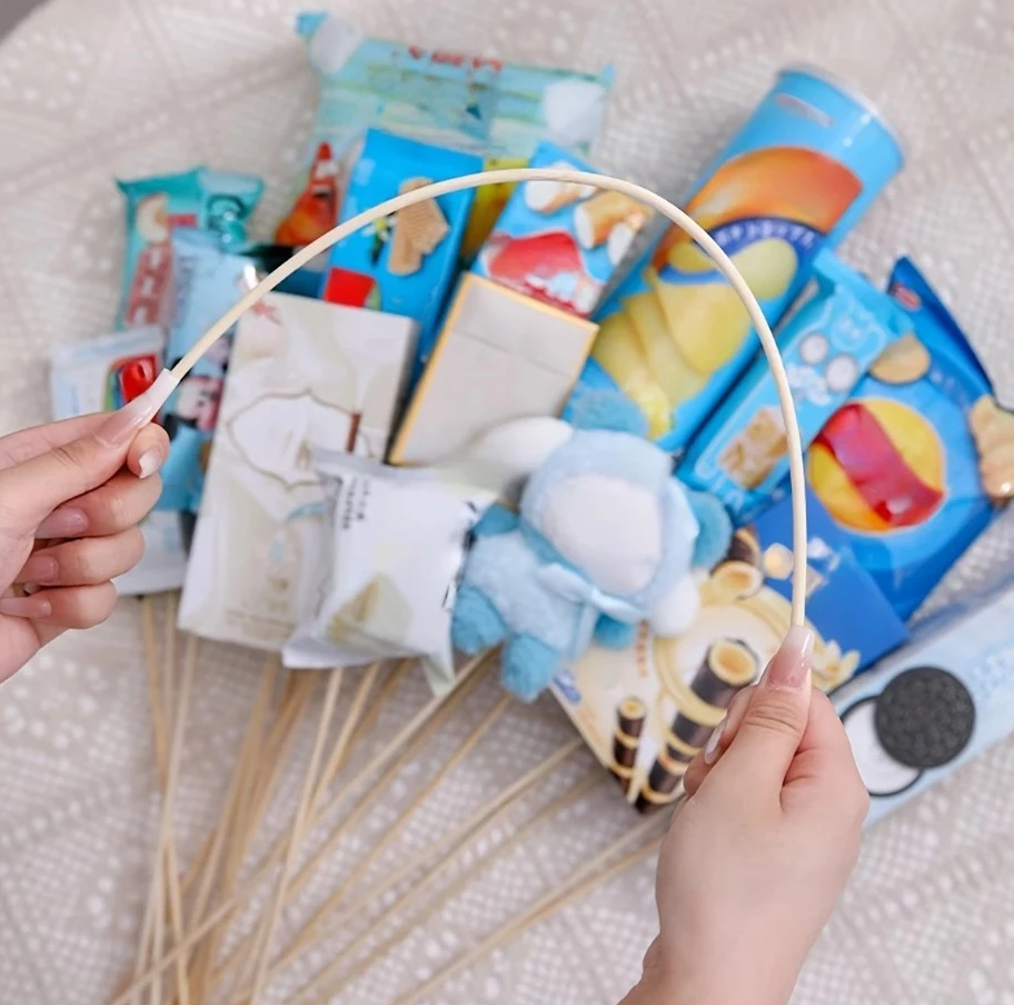 30pcs Cigarette Bamboo Sticks for Bouquet Crafting – Floral, Snack, DIY Gift Wrapping
