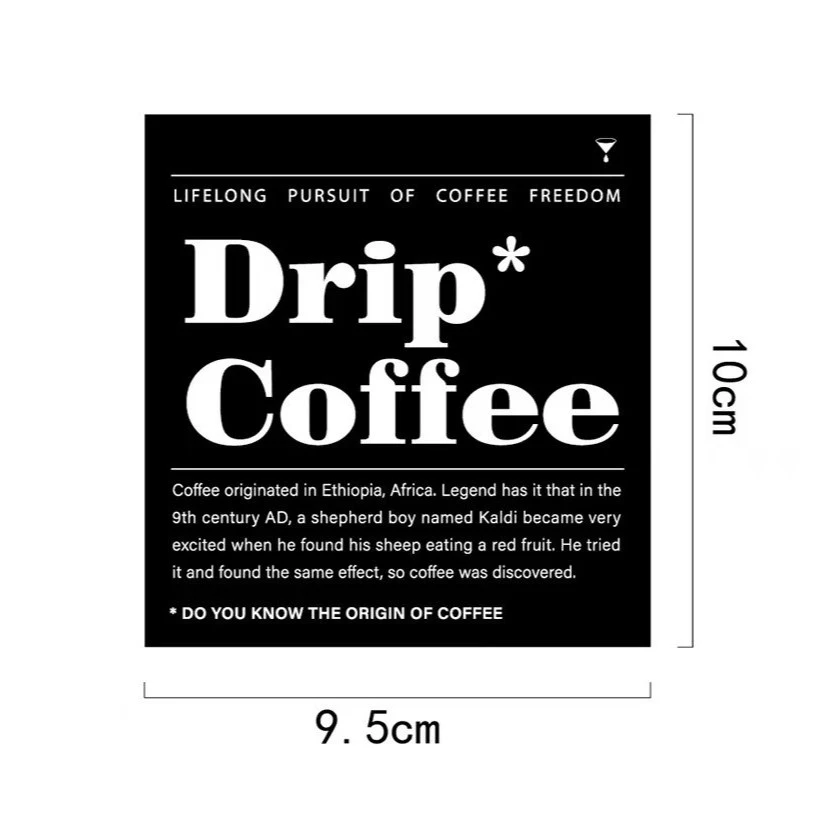 5PCS | Drip Coffee Handle Bags W/ Sticker – Versatile Packaging for Coffee, Snacks & Baked