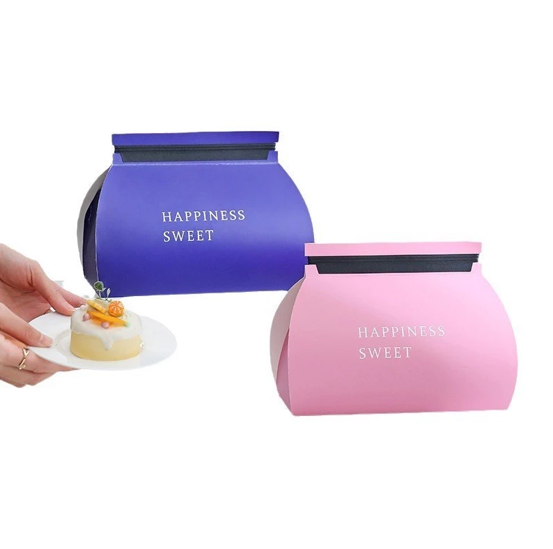 Royal Swiss Delight Packaging Box – Elegant Mousse & Mille-Feuille Pastry Holder