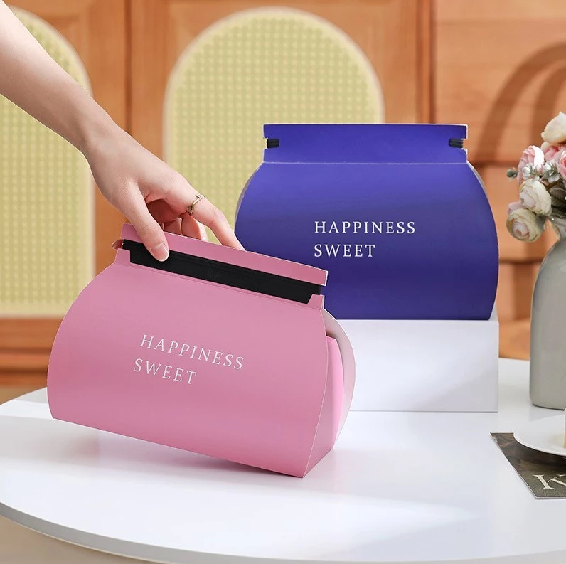 Royal Swiss Delight Packaging Box – Elegant Mousse & Mille-Feuille Pastry Holder
