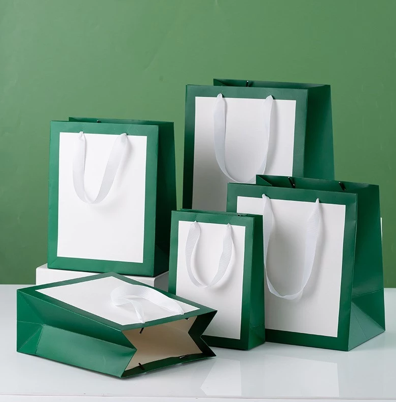 Premium Kraft Paper Bags With Handles - Wedding Favor, Clothes & Shopping Packaging Bag
