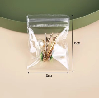 5Pcs PVC Transparent Jewelry Bags Earring Pendant Necklace Bracelet Jewelery Storage, Ziplock Bags