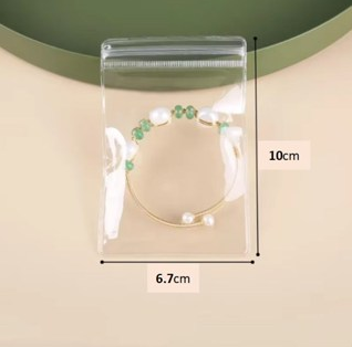 5Pcs PVC Transparent Jewelry Bags Earring Pendant Necklace Bracelet Jewelery Storage, Ziplock Bags