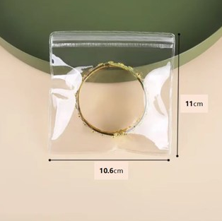 5Pcs PVC Transparent Jewelry Bags Earring Pendant Necklace Bracelet Jewelery Storage, Ziplock Bags