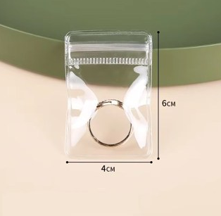 5Pcs PVC Transparent Jewelry Bags Earring Pendant Necklace Bracelet Jewelery Storage, Ziplock Bags
