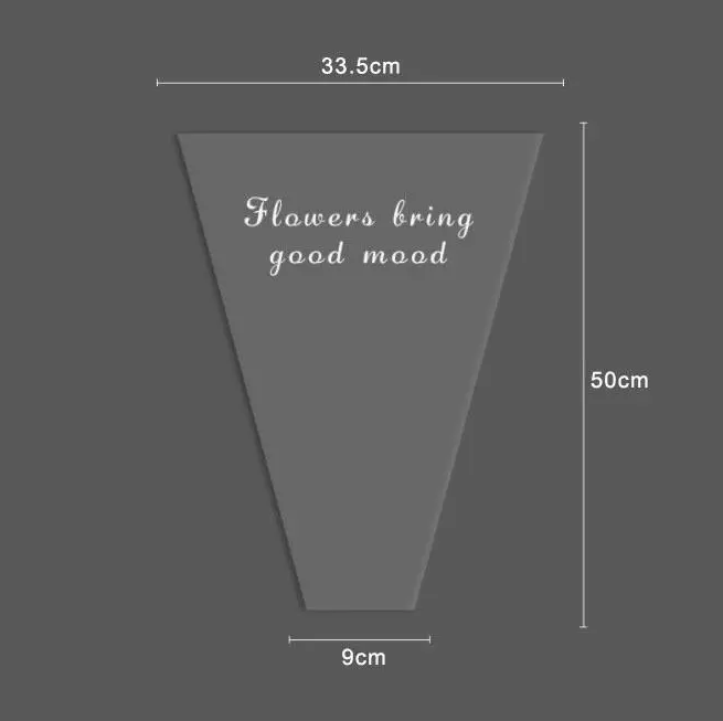 Flower packaging bag opp transparent flower bouquet plastic bag