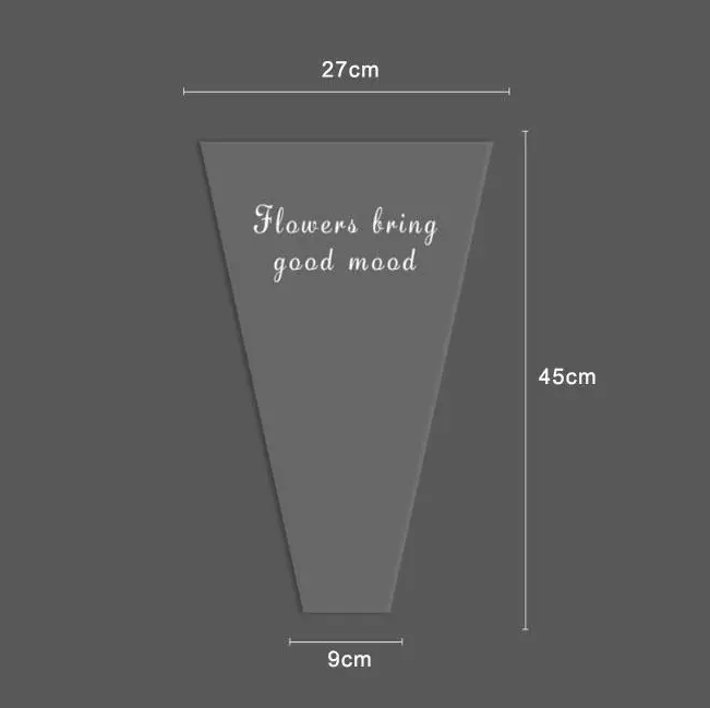 Flower packaging bag opp transparent flower bouquet plastic bag