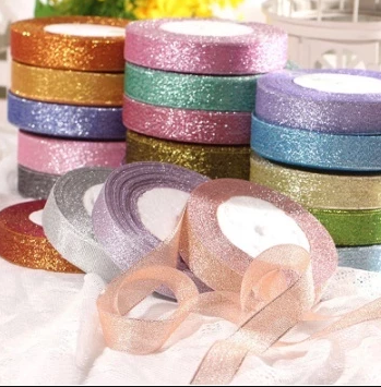2cm 25y/roll Onion Ribbon Chiffon Colorful Decoration for Gift Wrapping Packaging
