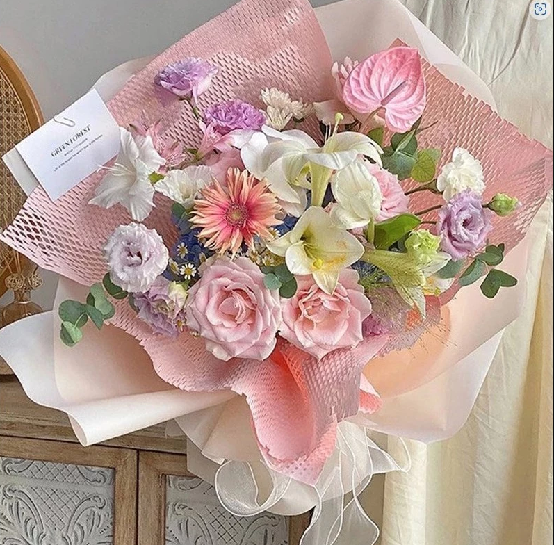 10pcs/sheets | 40x50cm | Colorful honeycomb paper wrapper for packaging and flower wrapper