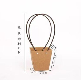 1pc Kraft paper flower tote bag Flower Bouquet Packaging Bag Handbags for Wedding Party