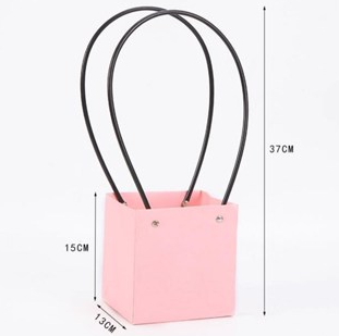 1pc Kraft paper flower tote bag Flower Bouquet Packaging Bag Handbags for Wedding Party