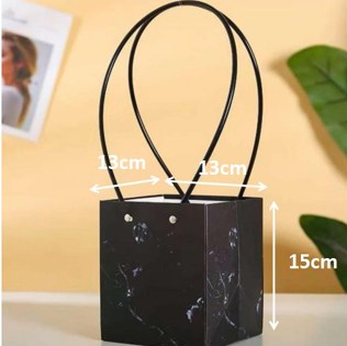 1pc Kraft paper flower tote bag Flower Bouquet Packaging Bag Handbags for Wedding Party
