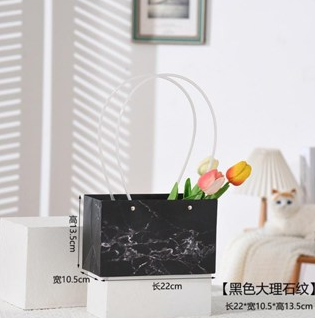 1pc Kraft paper flower tote bag Flower Bouquet Packaging Bag Handbags for Wedding Party