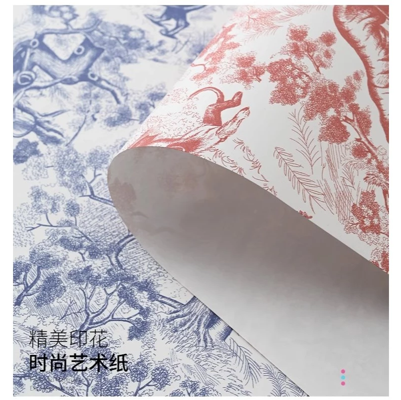 10pcs Meteor Shower Retro Flower Wrapping Paper Bouquet Flower Waterproof Fenghua Paper