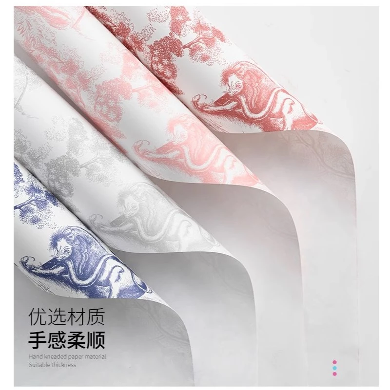 10pcs Meteor Shower Retro Flower Wrapping Paper Bouquet Flower Waterproof Fenghua Paper