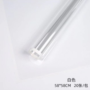 20pcs Clear Colored edge flower wrapping paper cellophane transparent Waterproof bouquet