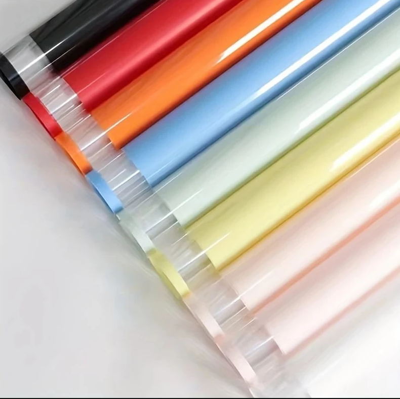20pcs Transparent border Flower Wrapping Waterproof bouquet flower wrapping paper