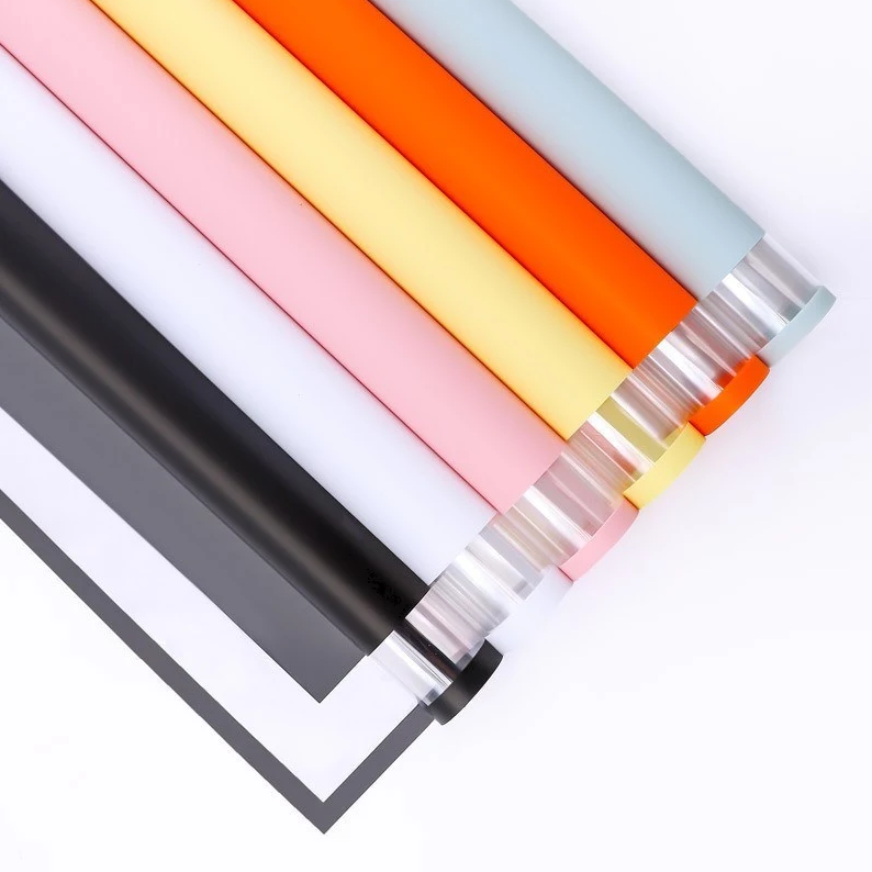 20pcs Transparent border Flower Wrapping Waterproof bouquet flower wrapping paper